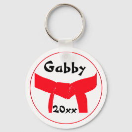 Llavero Cinturón rojo de artes marciales