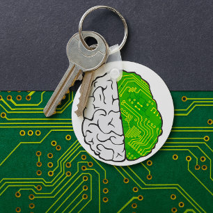 Llavero Circuito de cerebro tecnológico Placa base Lógica 