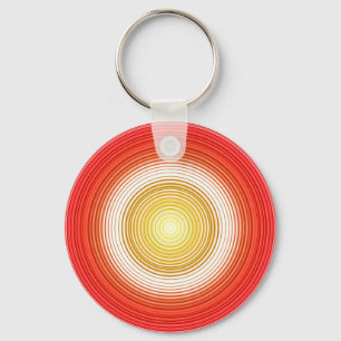 Llavero Circular - naranja rojo