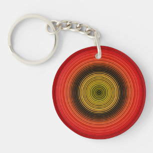 Llavero Circular - Negro amarillo rojo