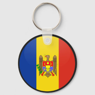 Llavero Círculo de bandera de calidad de Moldavia
