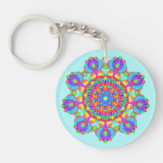 Llavero Círculo de flores - Boho Mandala Keychain