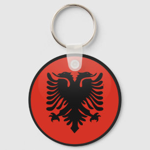 Llavero Círculo de la bandera de la calidad de Albania
