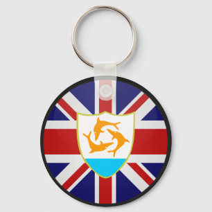 Llavero Círculo de la bandera de la calidad de Anguila