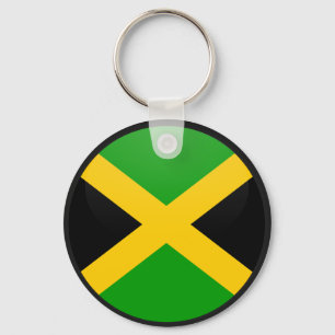 Llavero Círculo de la bandera de la calidad de Jamaica