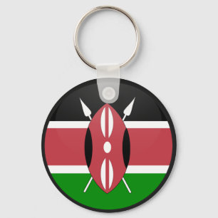 Llavero Círculo de la bandera de la calidad de Kenia