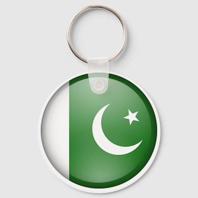 Llavero círculo de la bandera de pakistán (Anverso)