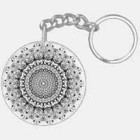 Círculo de mandas ornamental negro