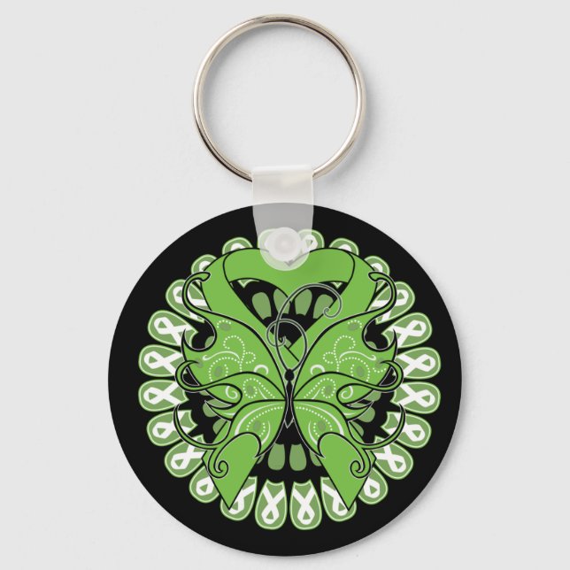 Llavero Círculo de mariposa de lima de cintas (Anverso)