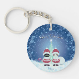 Llavero Círculo de Navidades de la polio de [Tu nombre]