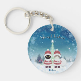 Llavero Círculo de Navidades de la polio de [Tu nombre]