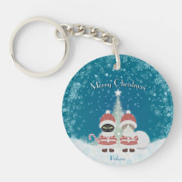 Llavero Círculo de Navidades de la polio de [Tu nombre]