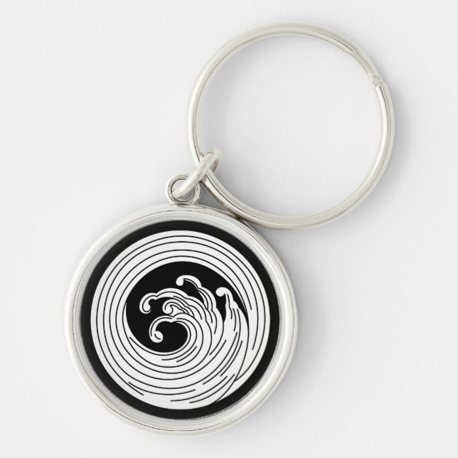 Llavero Círculo de onda en remolino (Frente)