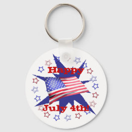 Llavero Círculo estrella del Día de la Independencia