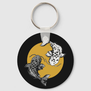 Llavero Círculo Golden Sun Koi Carps