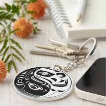 Círculo Haida Thunderbird Negro Y Águila Blanca