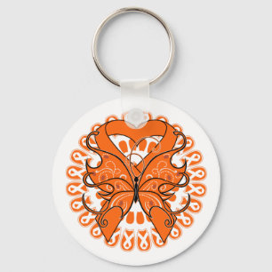 Llavero Círculo mariposa de esclerosis múltiple de cintas