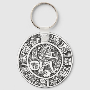 Llavero Círculo maya, jeroglífico mexicano (maya)