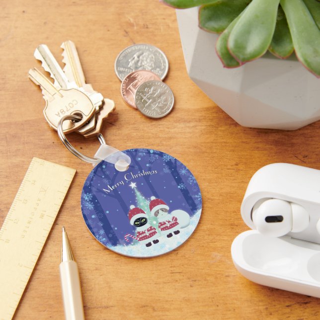 Llavero Círculo Metalizado de los Navidades de la polio de (Escritorio )