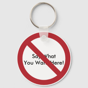 Llavero Círculo personalizado con barra diagonal