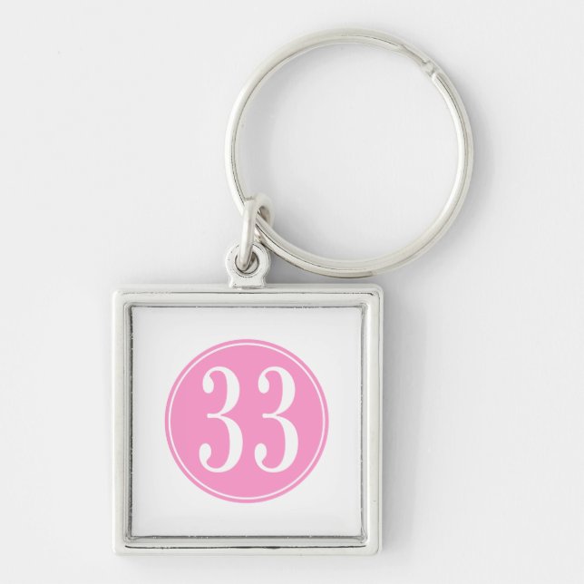 Llavero Círculo rosado #33 (Frente)