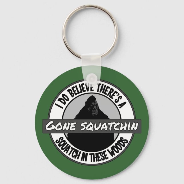 Llavero Círculo - Squatchin desaparecido - Squatch en esto (Anverso)