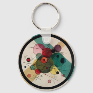 Llavero Círculos abstractos de Kandinsky en un círculo