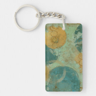 Llavero Círculos azules y amarillos