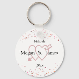 Llavero Círculos confetti rosados