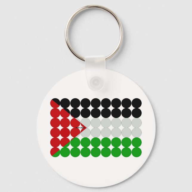 Llavero Círculos de la bandera de Palestina (Anverso)