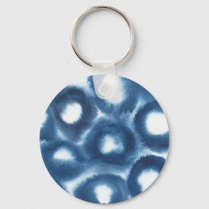 Llavero Círculos impresos de color de agua de Indigio