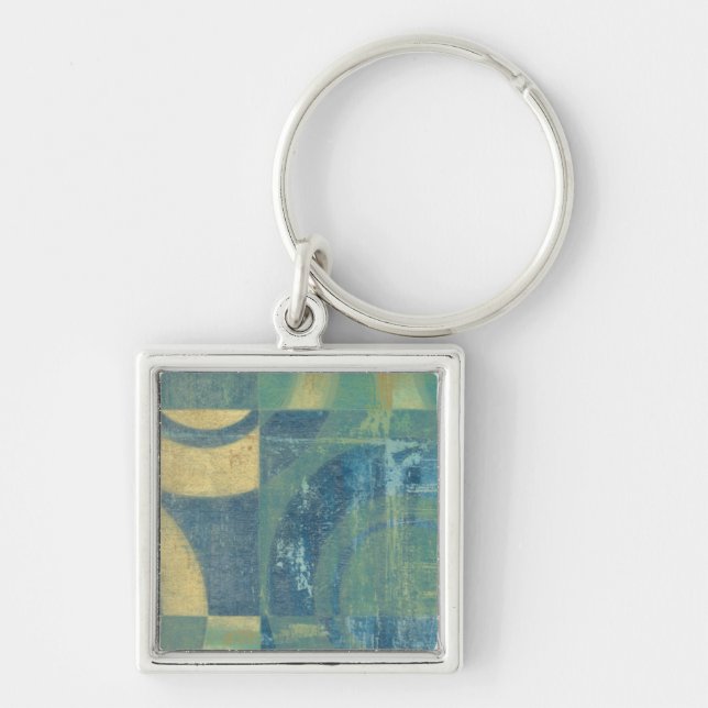 Llavero Círculos y paneles multicolores (Frente)