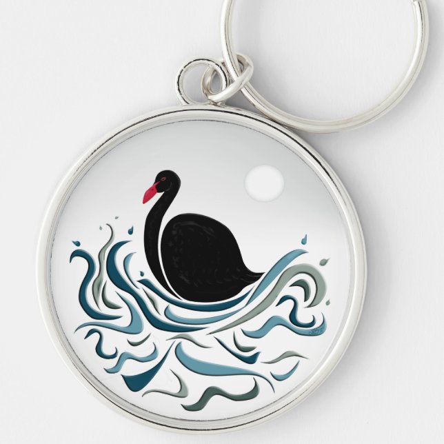Llavero Cisne negro (Frente)