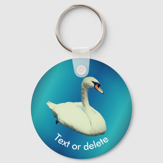 Llavero Cisne Real Fauna Silvestre Personalizado (Anverso)