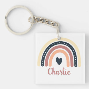 LLAVERO CITA CLÁSICA PERSONALIZADA DE RAINBOW BOHO CHRISTI