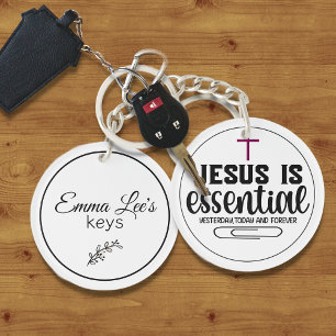 Llavero Cita cristiana esencial de Jesús personalizada