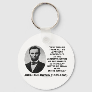 Llavero Cita de Abraham Lincoln sobre la confianza de los 