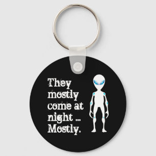 Llavero Cita de alienígena blanco negro lindo
