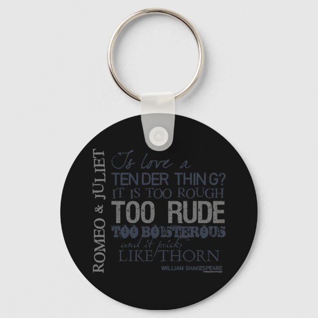 Llavero Cita de amor de Romeo y Julieta (Anverso)