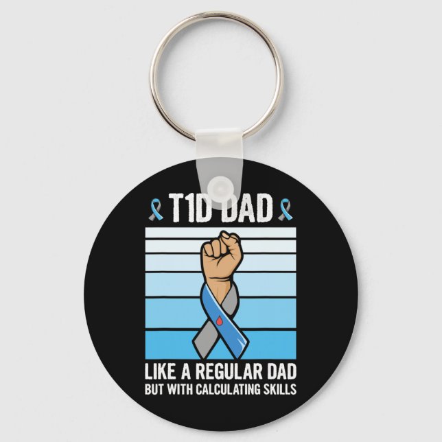 Llavero Cita de apoyo para diabéticos masculinos para diab (Anverso)