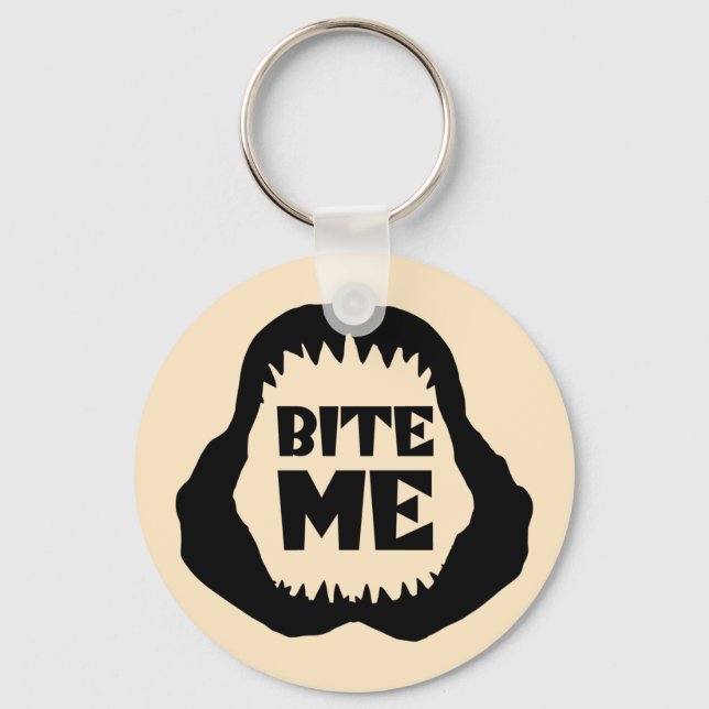 Llavero Cita de Bite me - Tiburones Jaws (Anverso)