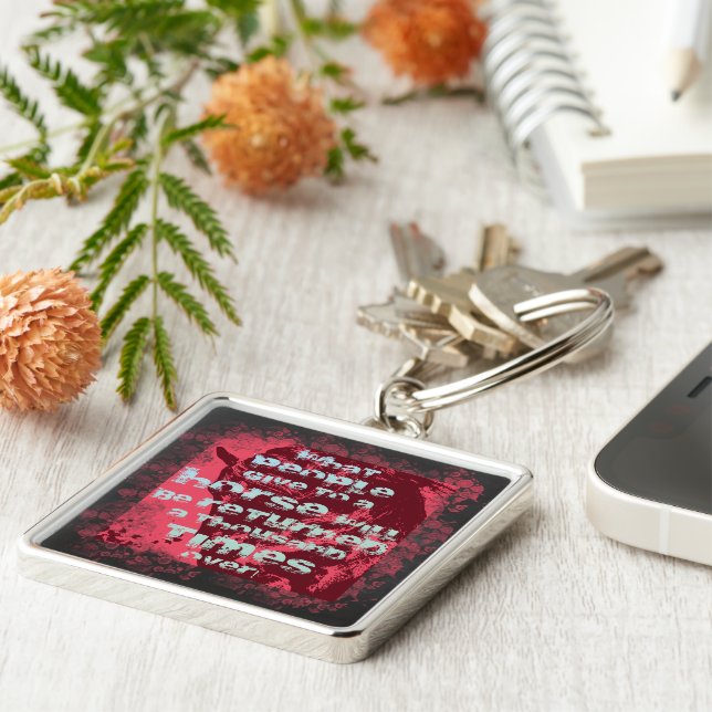 Llavero Cita de caballo II - Keychain (Lado)