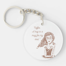 Llavero cita de café