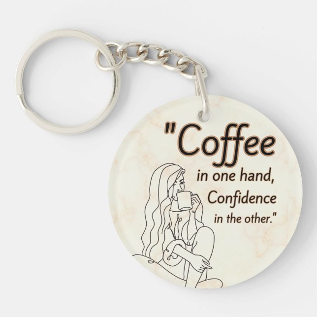 Llavero cita de café (Frente)