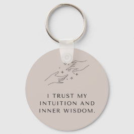 Llavero Cita de cortesía Keyring "Confío en mi intuición"