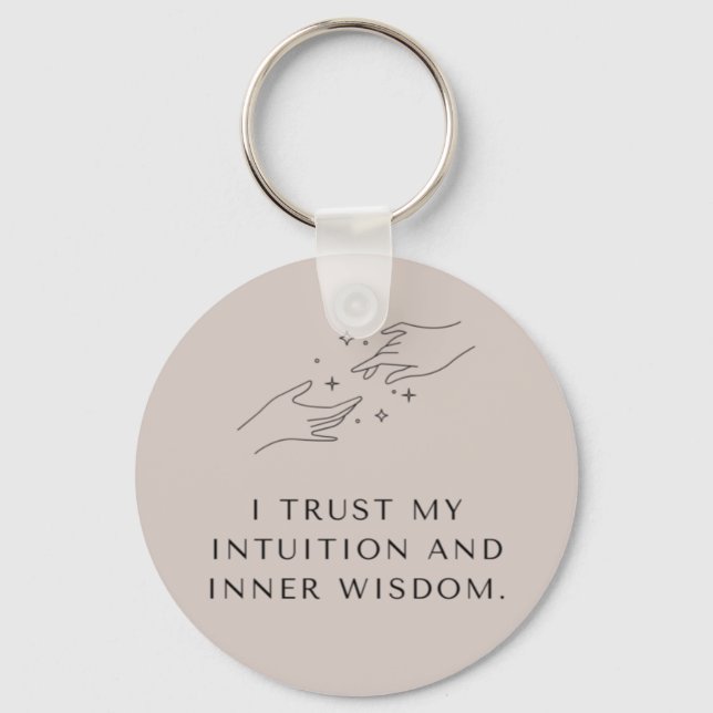 Llavero Cita de cortesía Keyring "Confío en mi intuición" (Anverso)