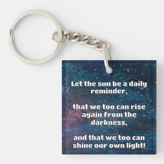 Llavero Cita de estímulo positiva de Empath Shine (Frente)