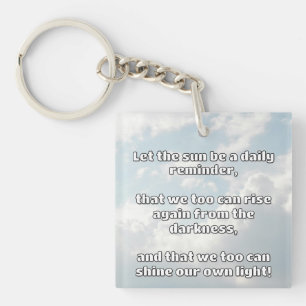 Llavero Cita de estímulo positiva de Empath Shine
