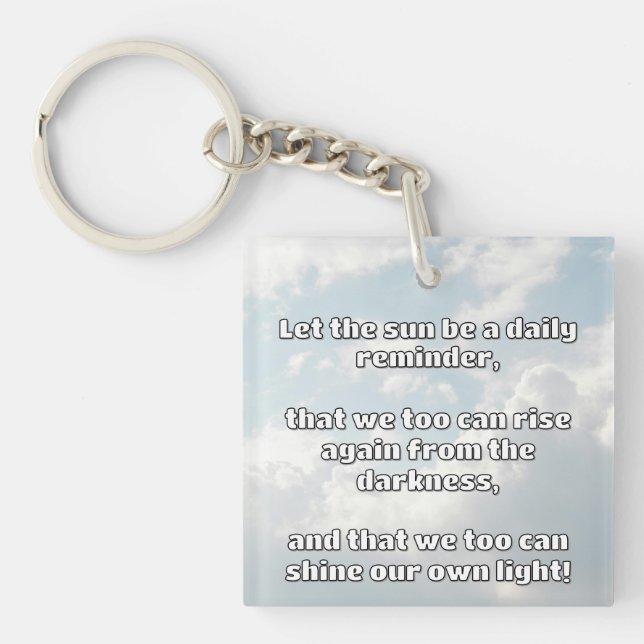 Llavero Cita de estímulo positiva de Empath Shine (Frente)