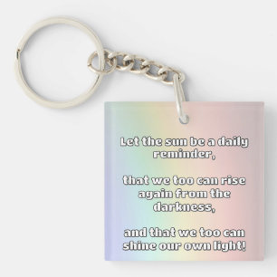 Llavero Cita de estímulo positiva de Empath Shine